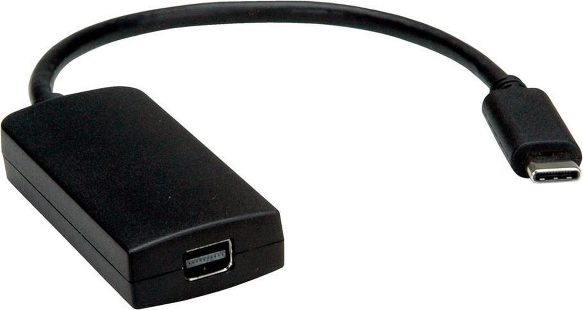 Value 12993226 kabeladapter/verloopstukje USB Type-C Mini DisplayPort Zwart