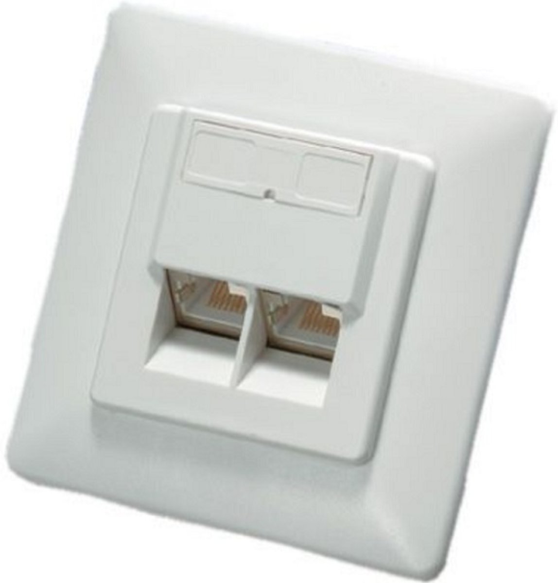 Value Cat.6 Flush Mount Wall Jack, shielded white