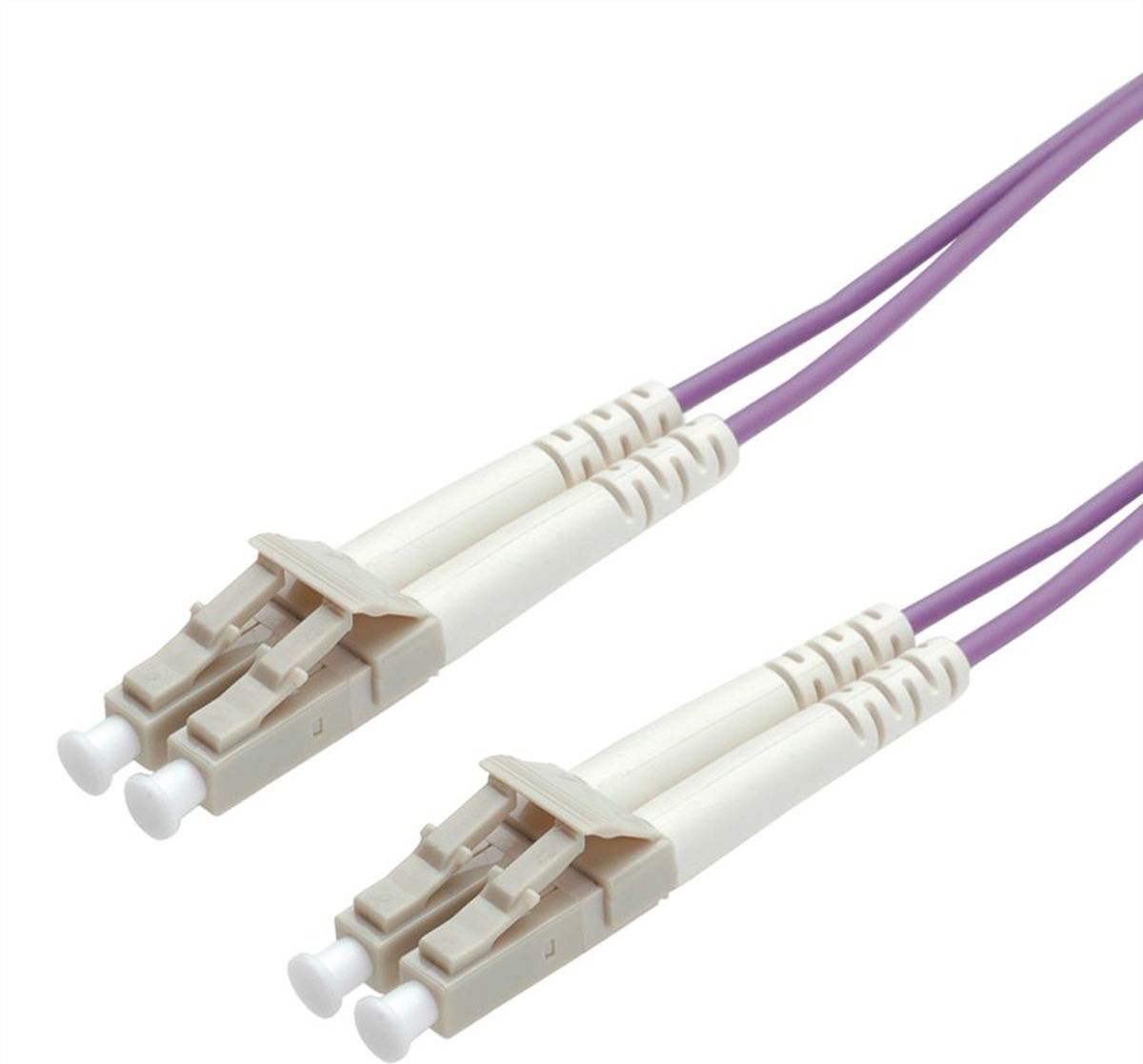 Value Fibre Optic Jumper Cable, 50/125 µm, LC/LC, OM4, purple 20 m