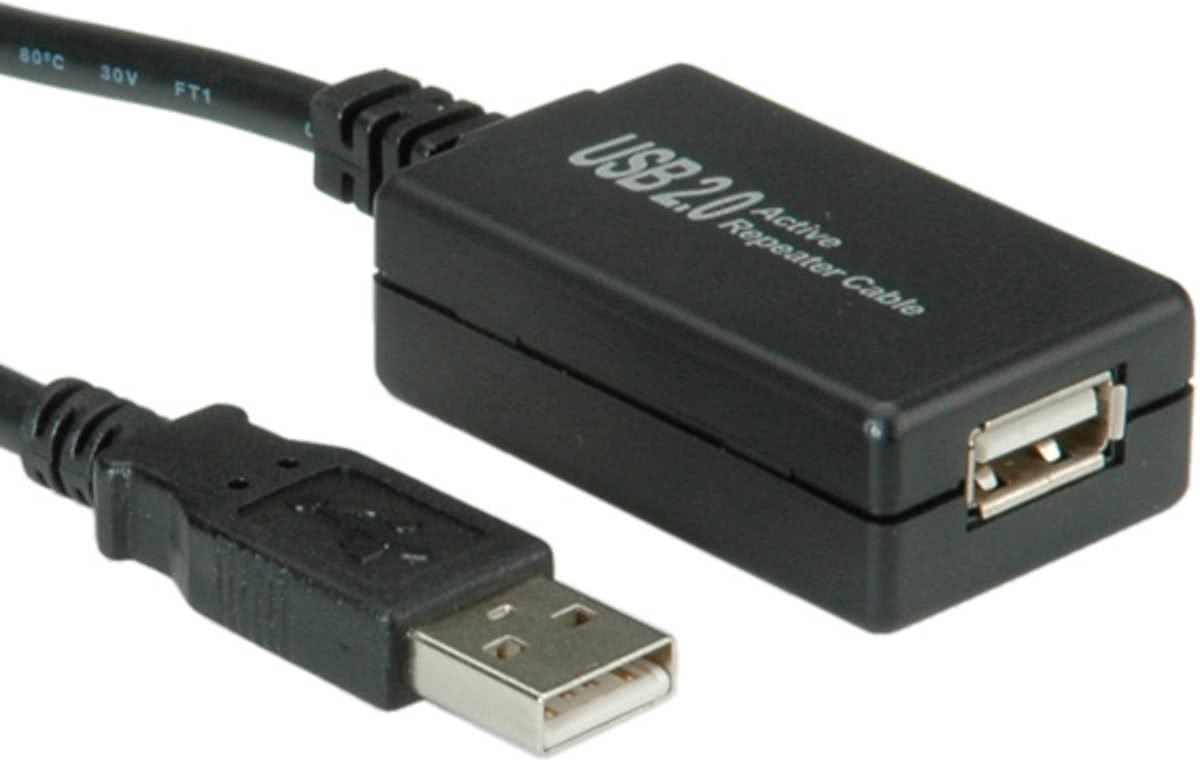 Value USB 2.0 Verleng kabel met actieve Repeater 12m