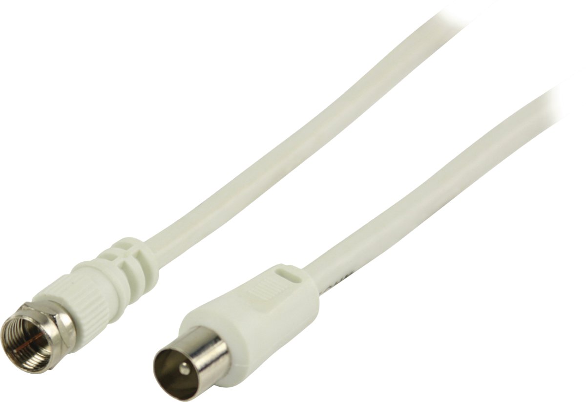 Antenna Cable F-Male - Coax Male 2.00 m White