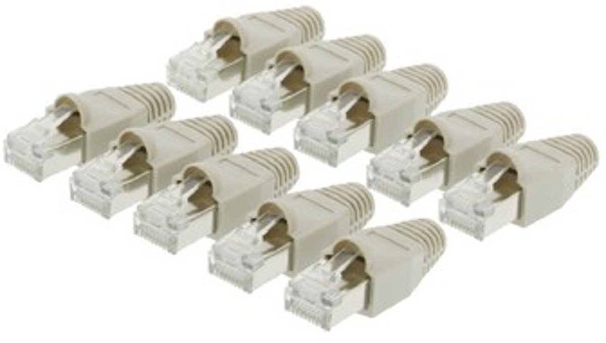 Connector RJ45 Solid UTP CAT5 Male Transparant/Grijs