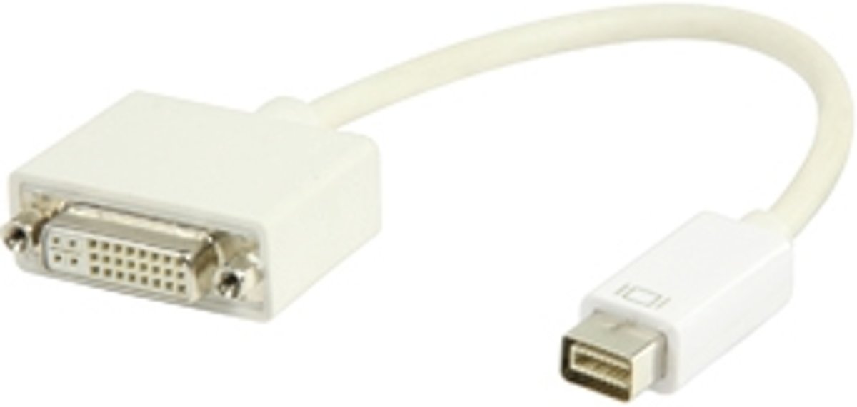 Mini DVI naar DVI vrouwelijk adapter 0,20 m wit