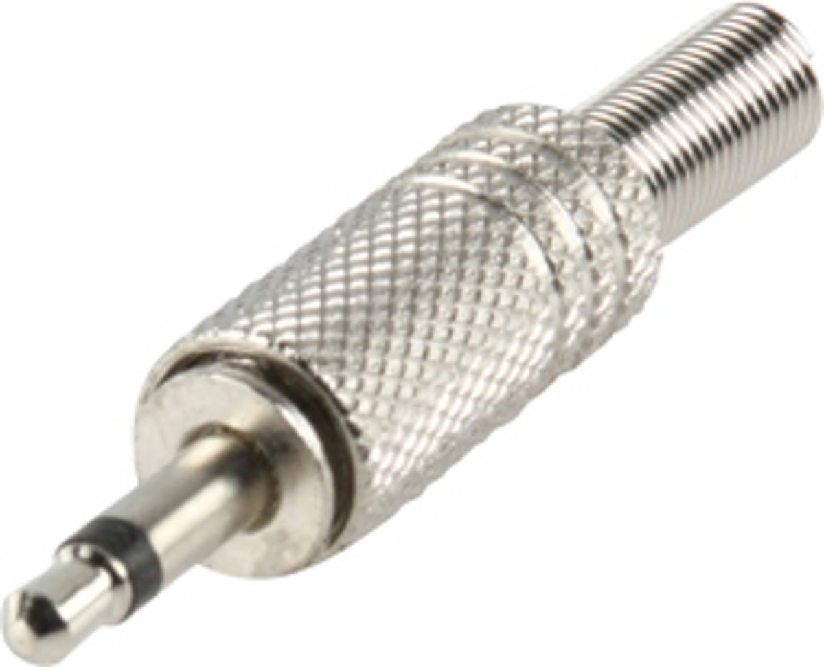 Mono Connector 3.5 mm Male Metal Silver