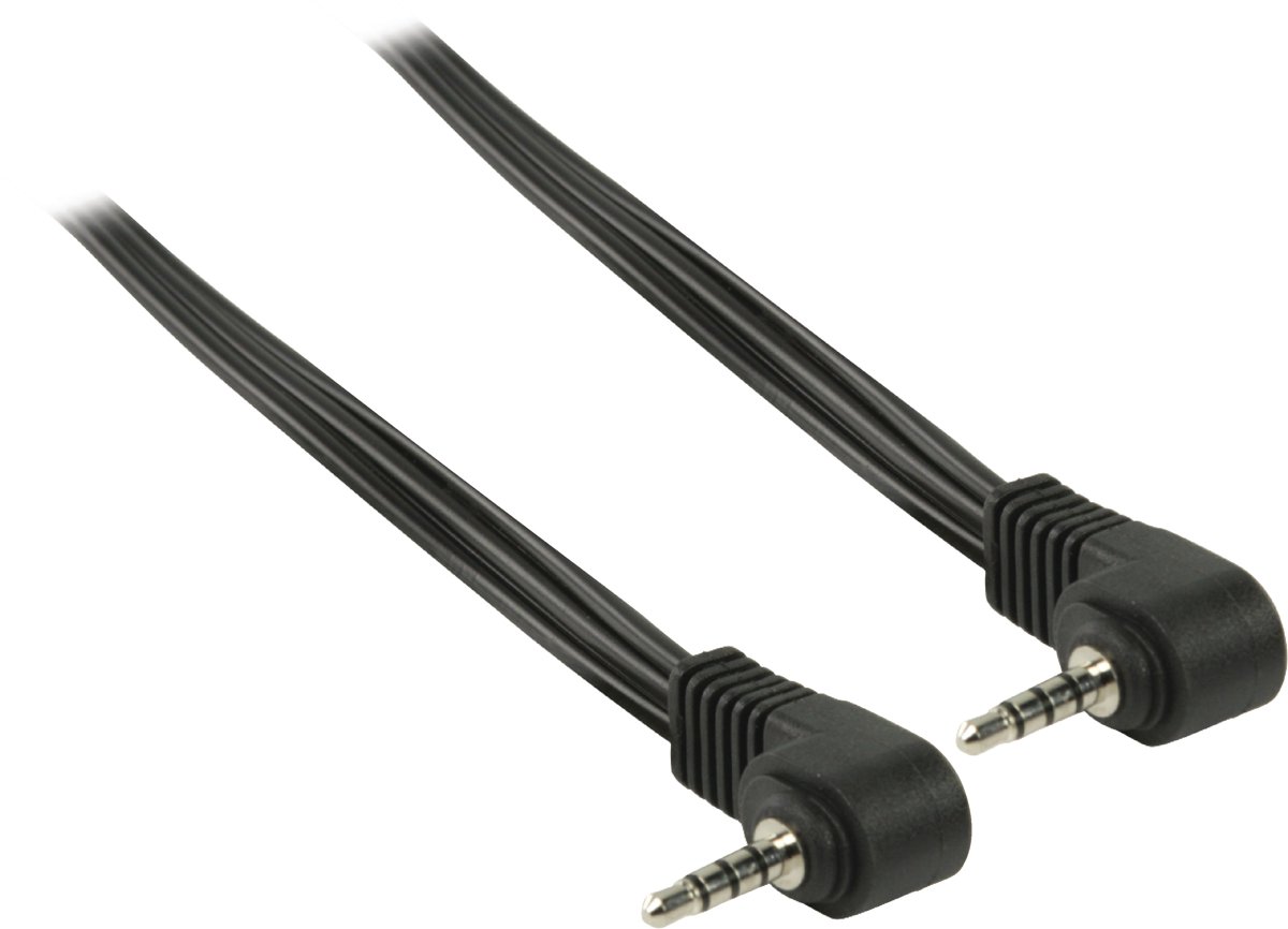 Nedis 3,5mm Jack 4-polig audio/video kabel / haaks - zwart - 1 meter