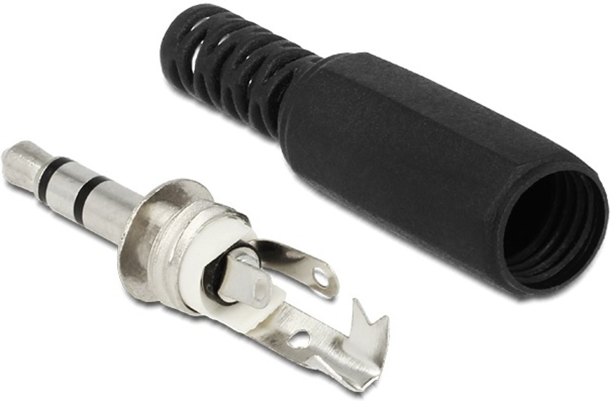 Stereo Connector 3.5 mm Male PVC Black