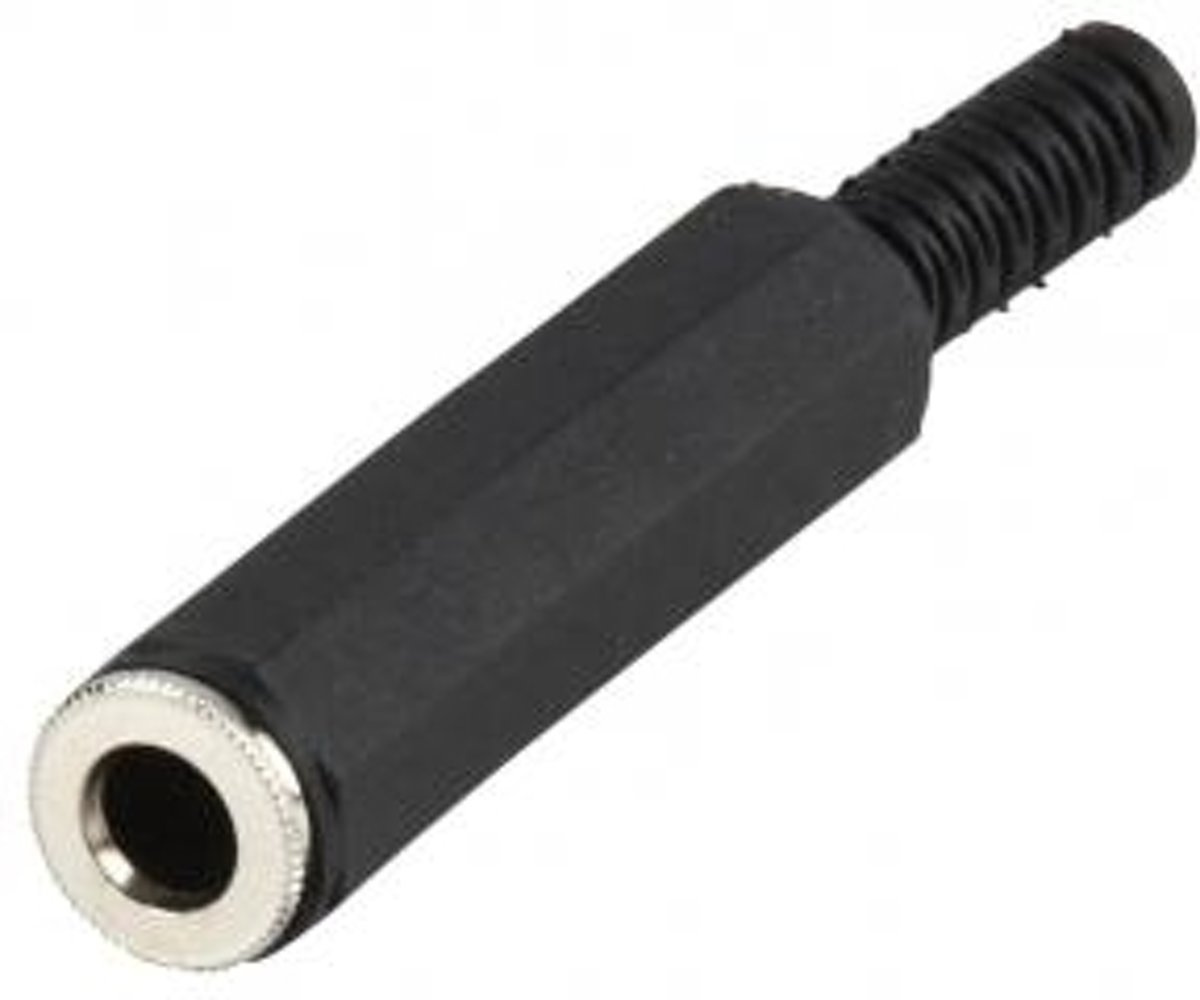 Stereo Connector 6.35 mm Female PVC Black