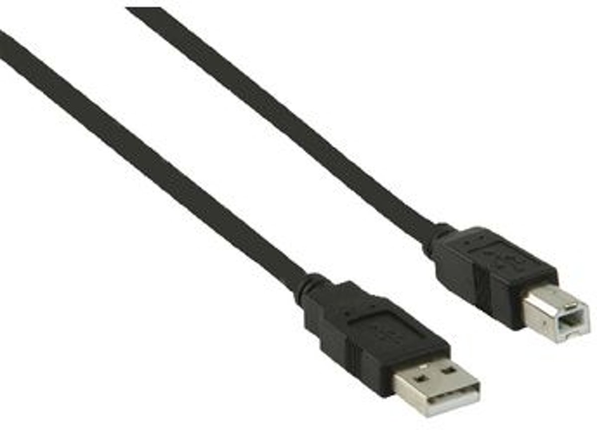 USB 2.0 Cable USB-A Male - USB-B Male Round 0.5 m Black