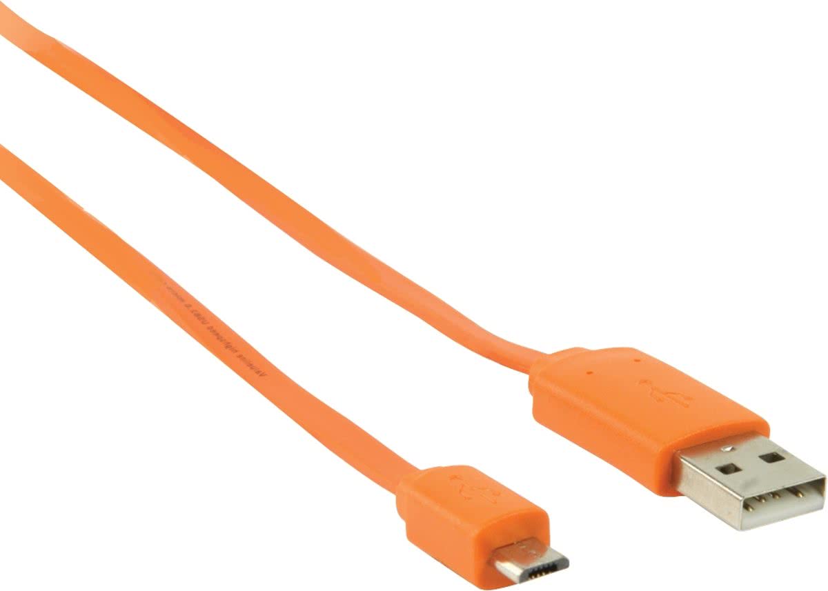 Valueline - USB 2.0 A naar Micro B Kabel - Oranje - 1 meter