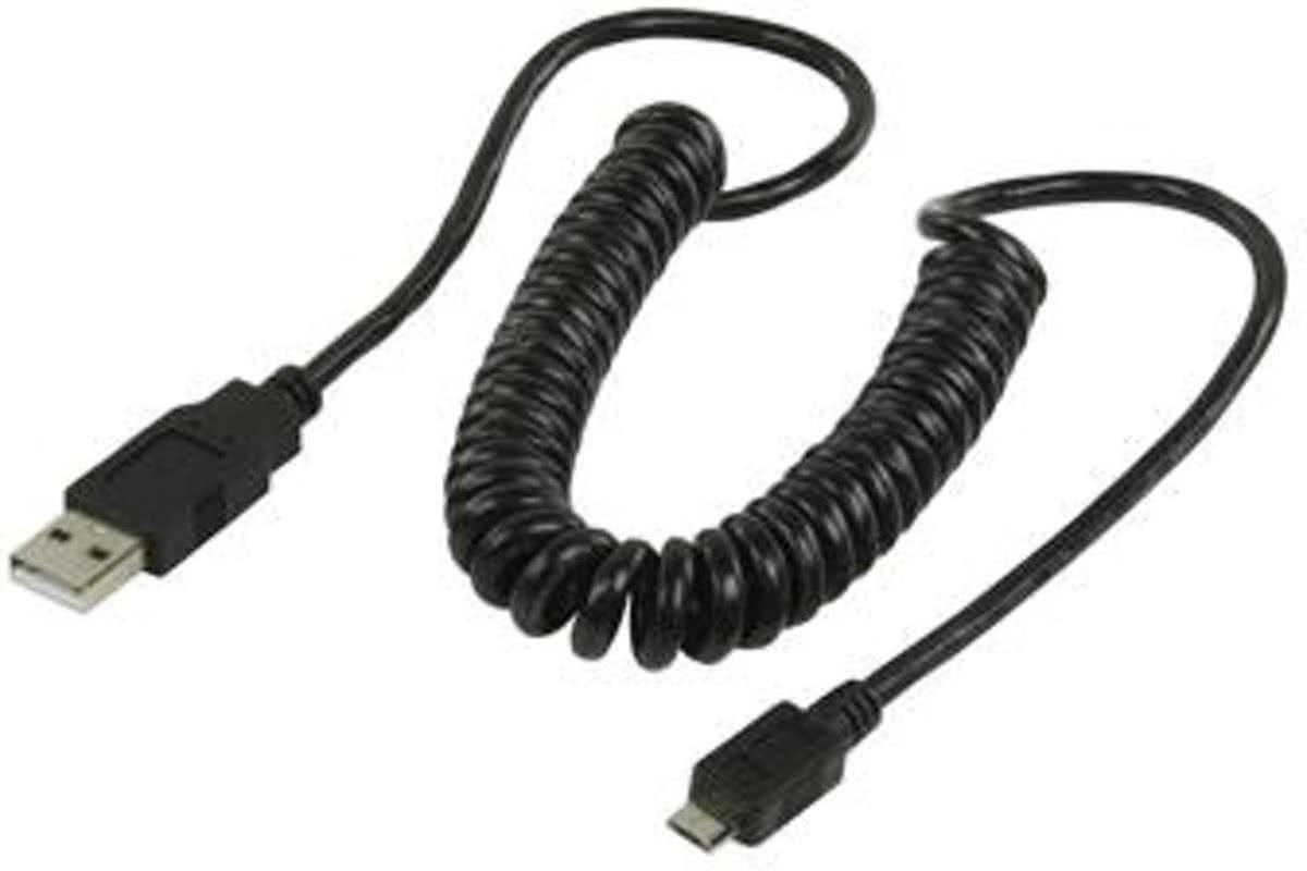 Valueline 2m, USB 2.0, USB A - Micro B 2m USB A Micro-USB B Mannelijk Mannelijk Zwart USB-kabel