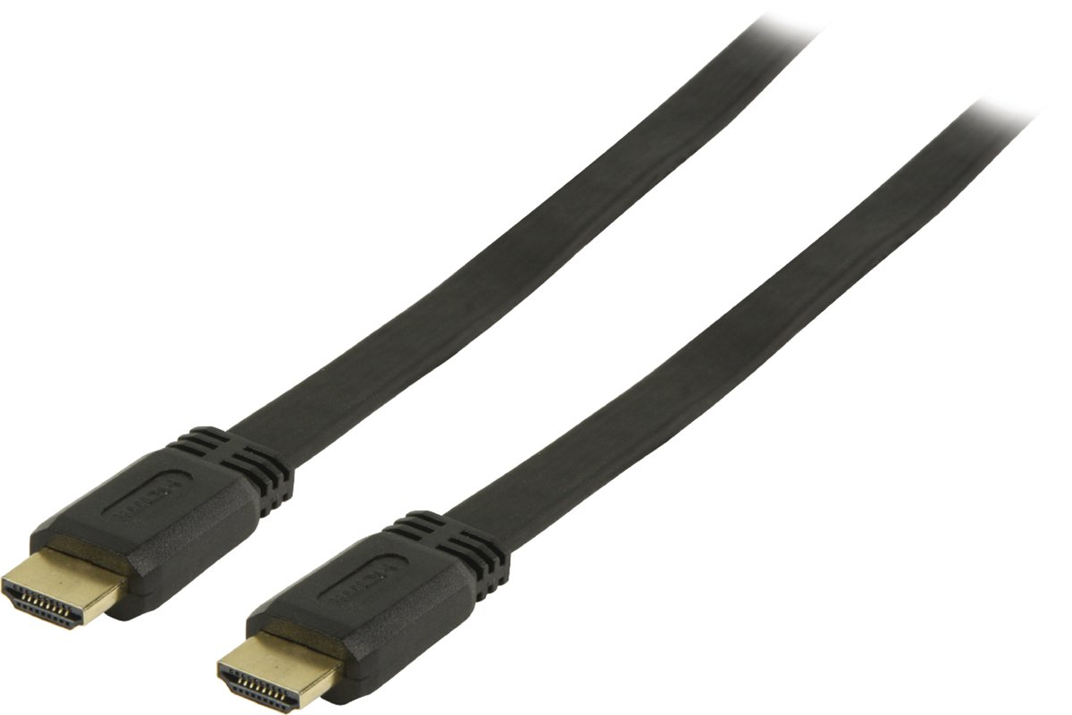 Valueline Platte High Speed HDMI -kabel met ethernet HDMI-connector - HDMI-connector 3,00 m zwart