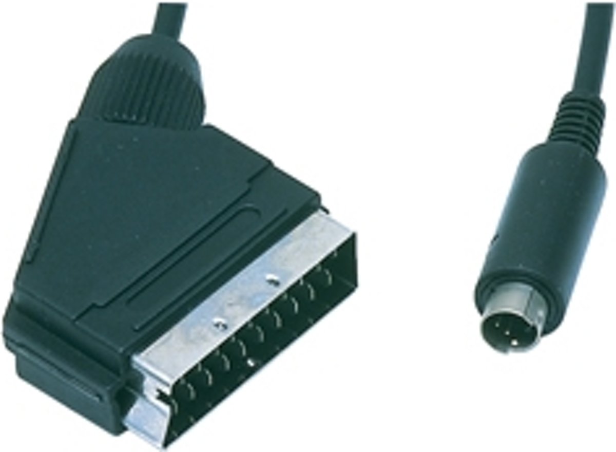 Valueline SCART 27 video kabel adapter 1,5 m SCART (21-pin) S-VHS Zwart