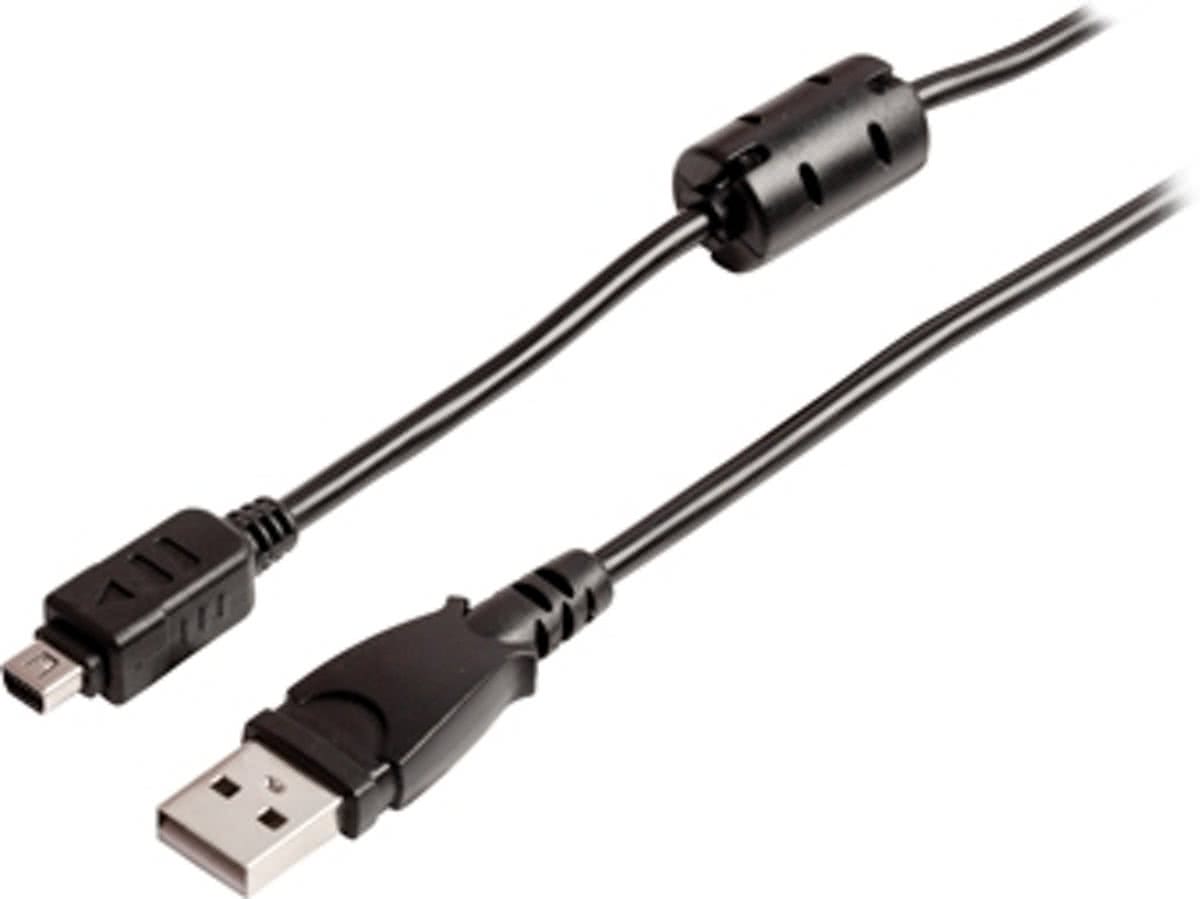 Valueline USB 2.0 A/Nikon 8p, 2m 2m Zwart camera kabel