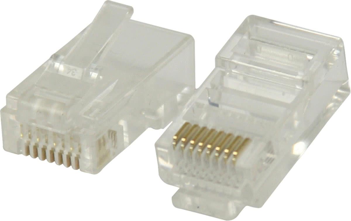 Valueline VLCP89304T RJ45 Transparant kabel-connector