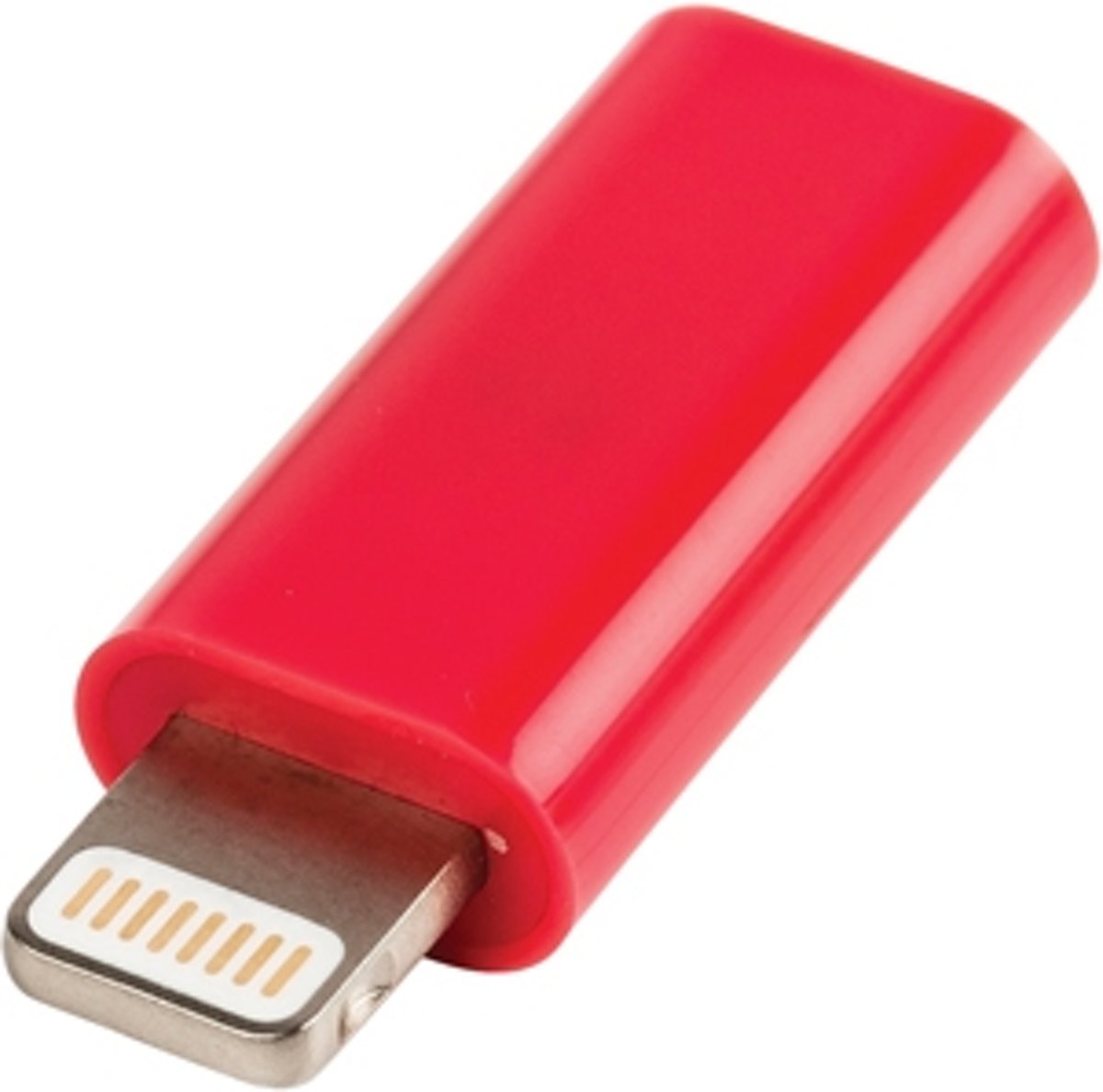 Valueline VLMP39901R Apple Lightning connector USB Micro B Female Rood kabeladapter/verloopstukje