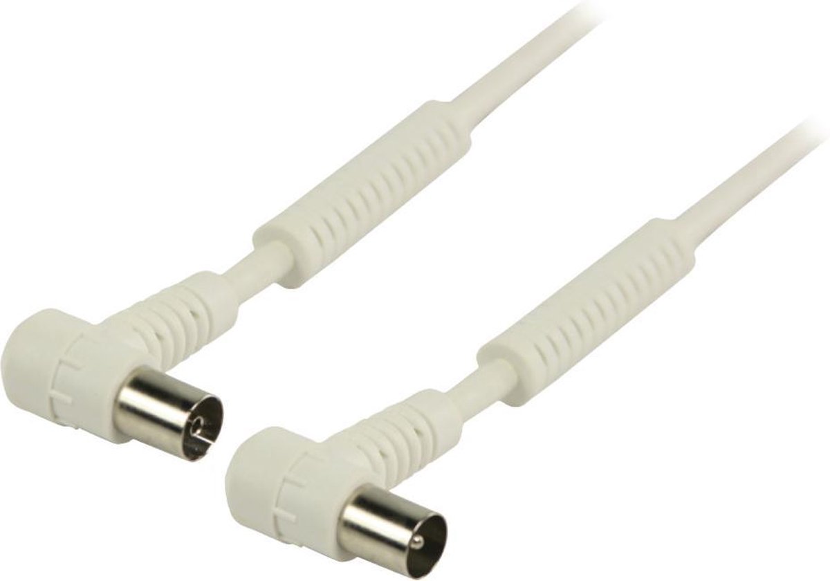 Valueline VLSP40120W20 120 Db Coaxkabel Haaks Coax Male (iec) - Coax Female (iec) 2.00 M Wit