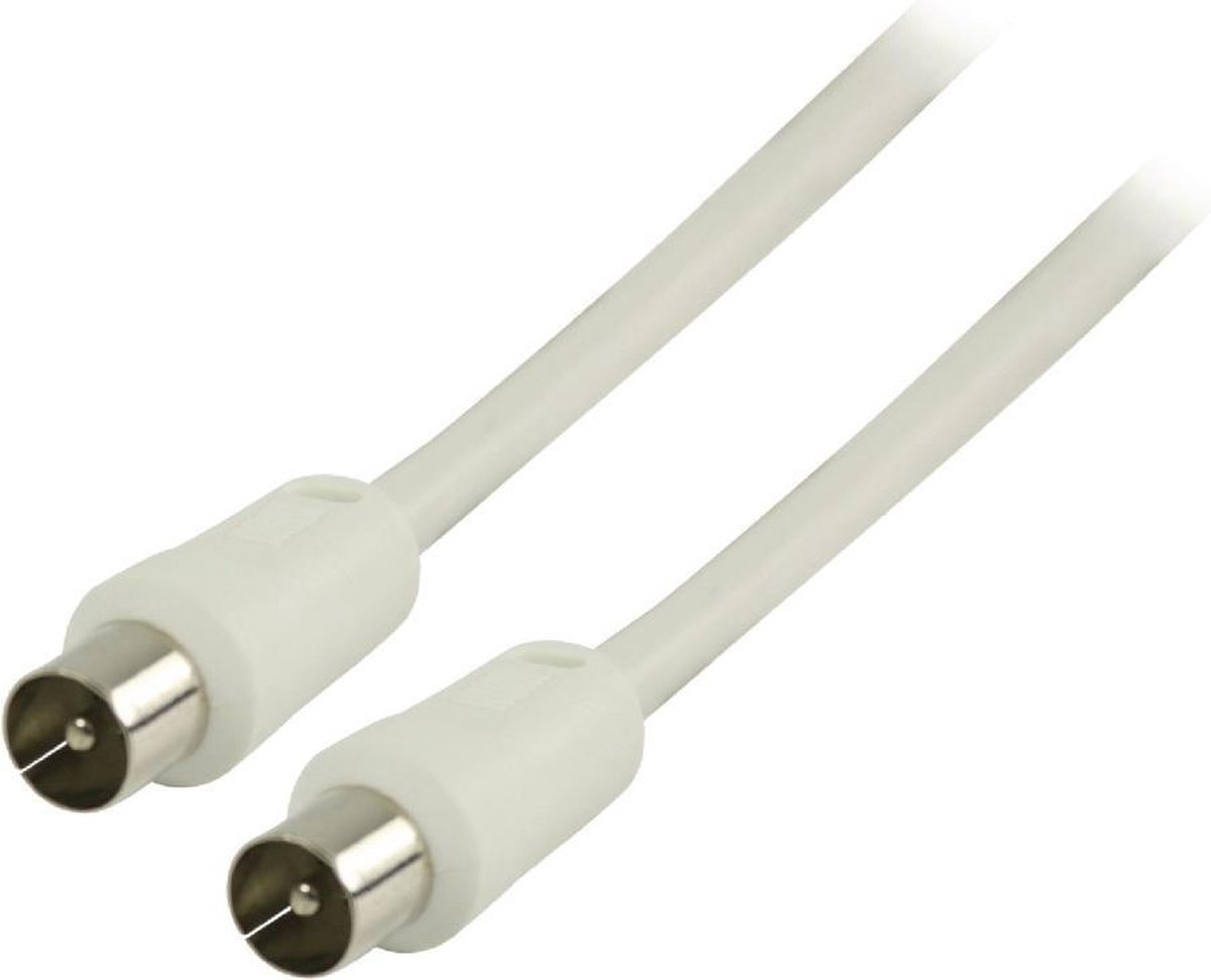 Valueline VLSP40290W15 Franse Coax Antennekabel Coax 9 mm Mannelijk - Coax 9 mm Mannelijk 1,50 M Wit