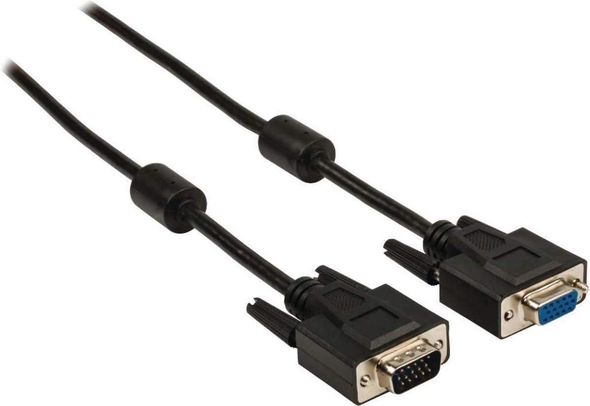 Valueline Vlcp59100b100 Vga Verlengkabel Vga Male - Vga Female 10,0 M Zwart