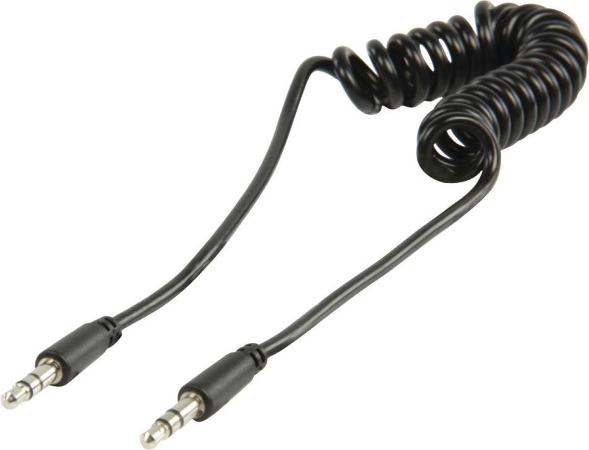 Valueline Vlmp22010b1.00 Gedraaide 3.5 mm Stereo Audiokabel 1,00 M Zwart