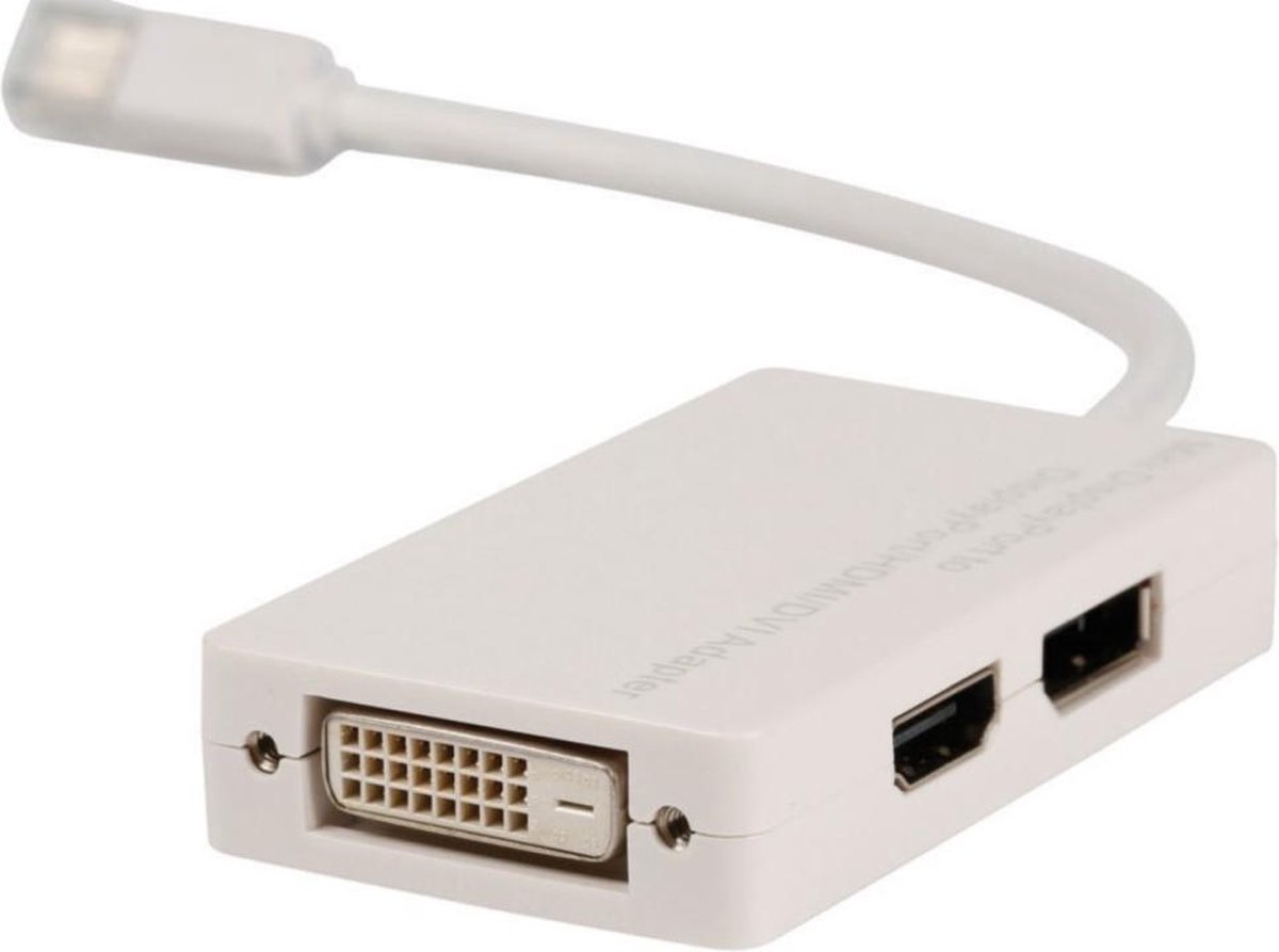 Valueline Vlmp37460w0.20 Mini Displayport Multi Adapter Mdp - Dvi + Dp + Hdmi 0,20 M Wit