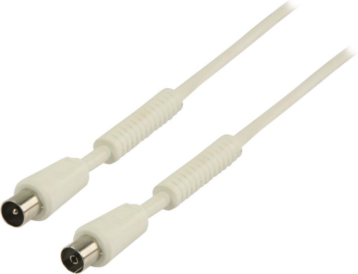 Valueline Vlsp40010w10 Coax Antennekabel 100 hz Coax Mannelijk - Coax Vrouwelijk 1,00 M Wit