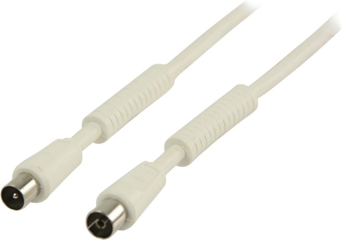 Valueline Vlsp40020w10 Coax Antennekabel 120 hz Coax Mannelijk - Coax Vrouwelijk 1,00 M Wit