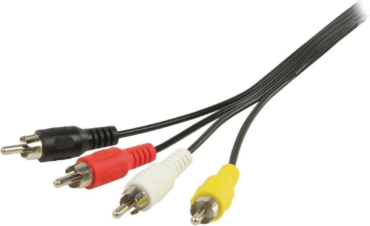 Valueline Vlvp24400b20 Rca Av-kabel 4x Rca Mannelijk - 4x Rca Mannelijk 2,00 M Zwart