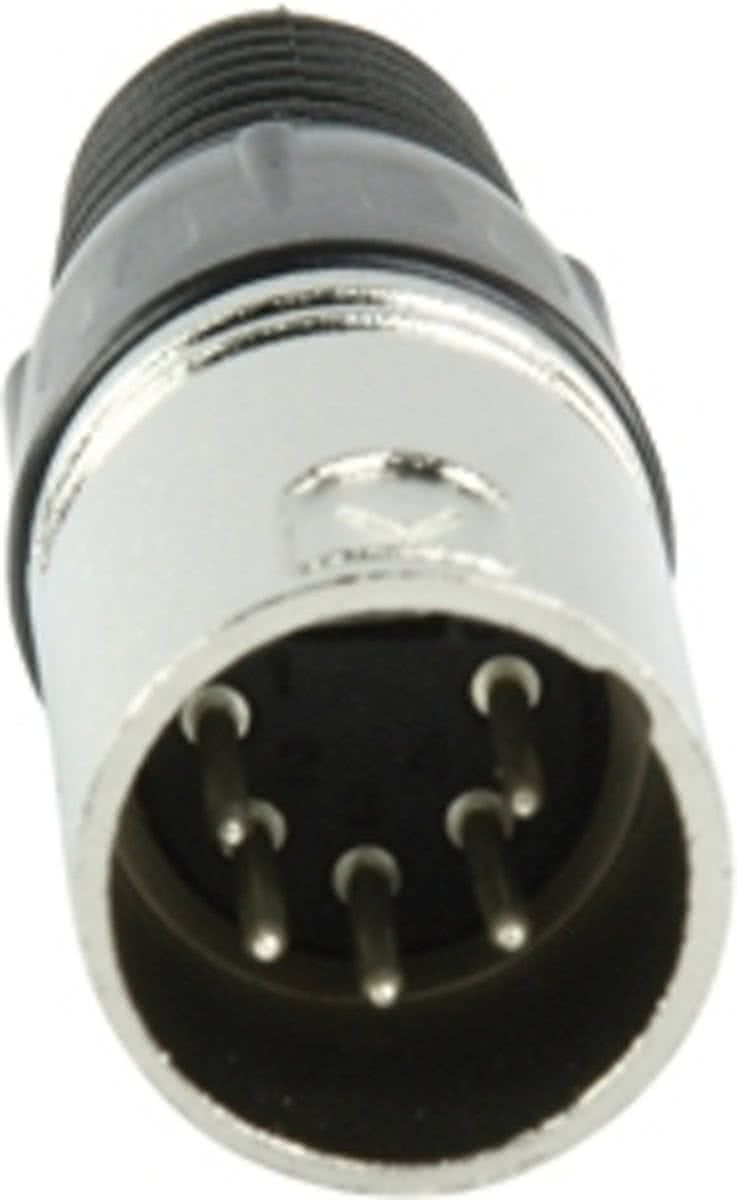 Valueline XLR-5M XLR 5p (M) Zwart, Zilver kabel-connector