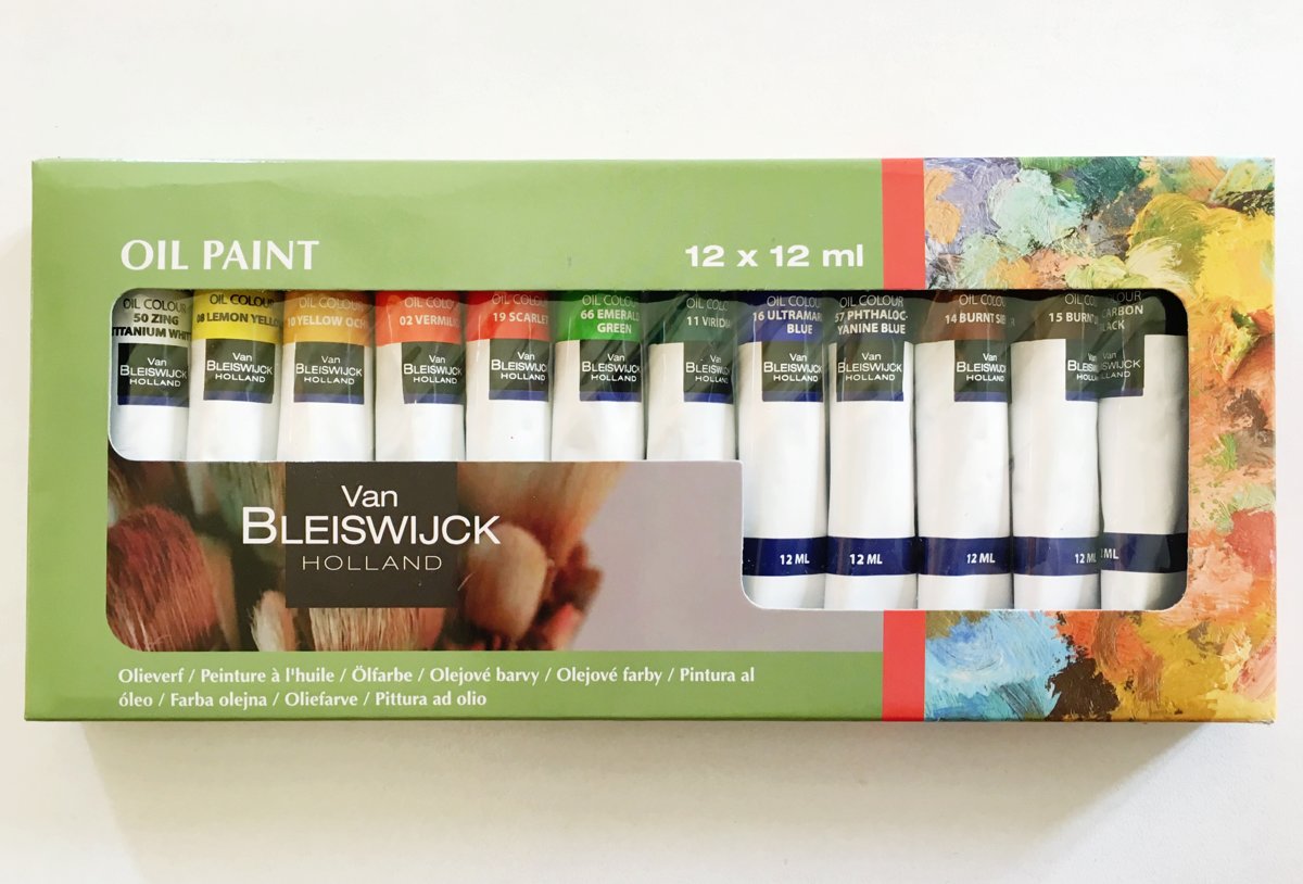 Olieverf - Oil Paint - 12 x 12 ml - Van Bleiswijck Holland - Hobbyverf - Verfset