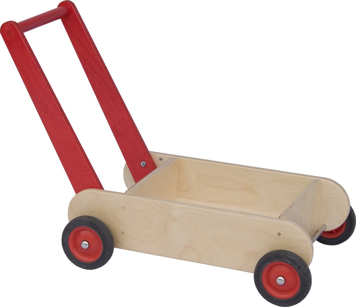 Houten Blokkenwagen - Rood