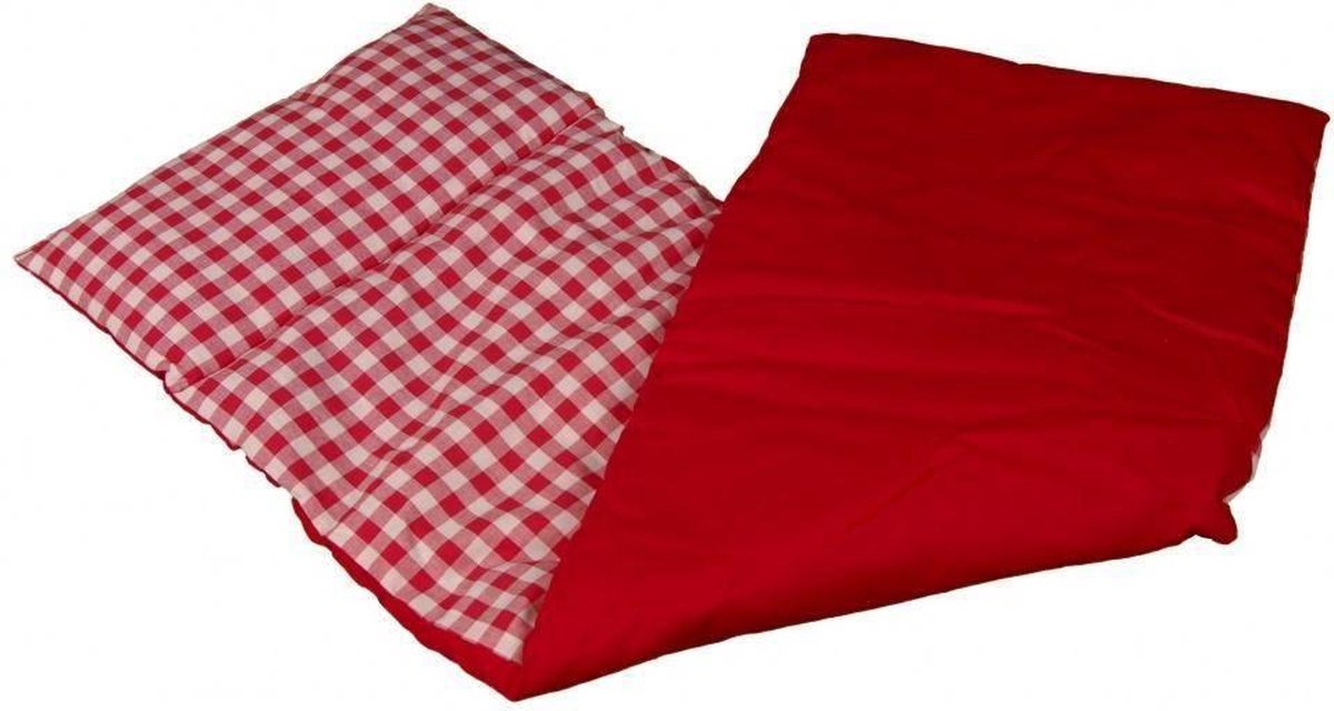   - Bedbekleding/dekje - Rood/wit geblokt