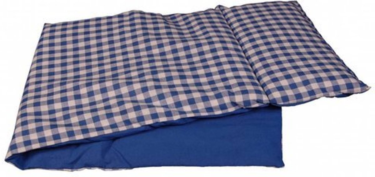 Van Dijk Toys - Bedbekleding poppenwagen - Blauw geruit