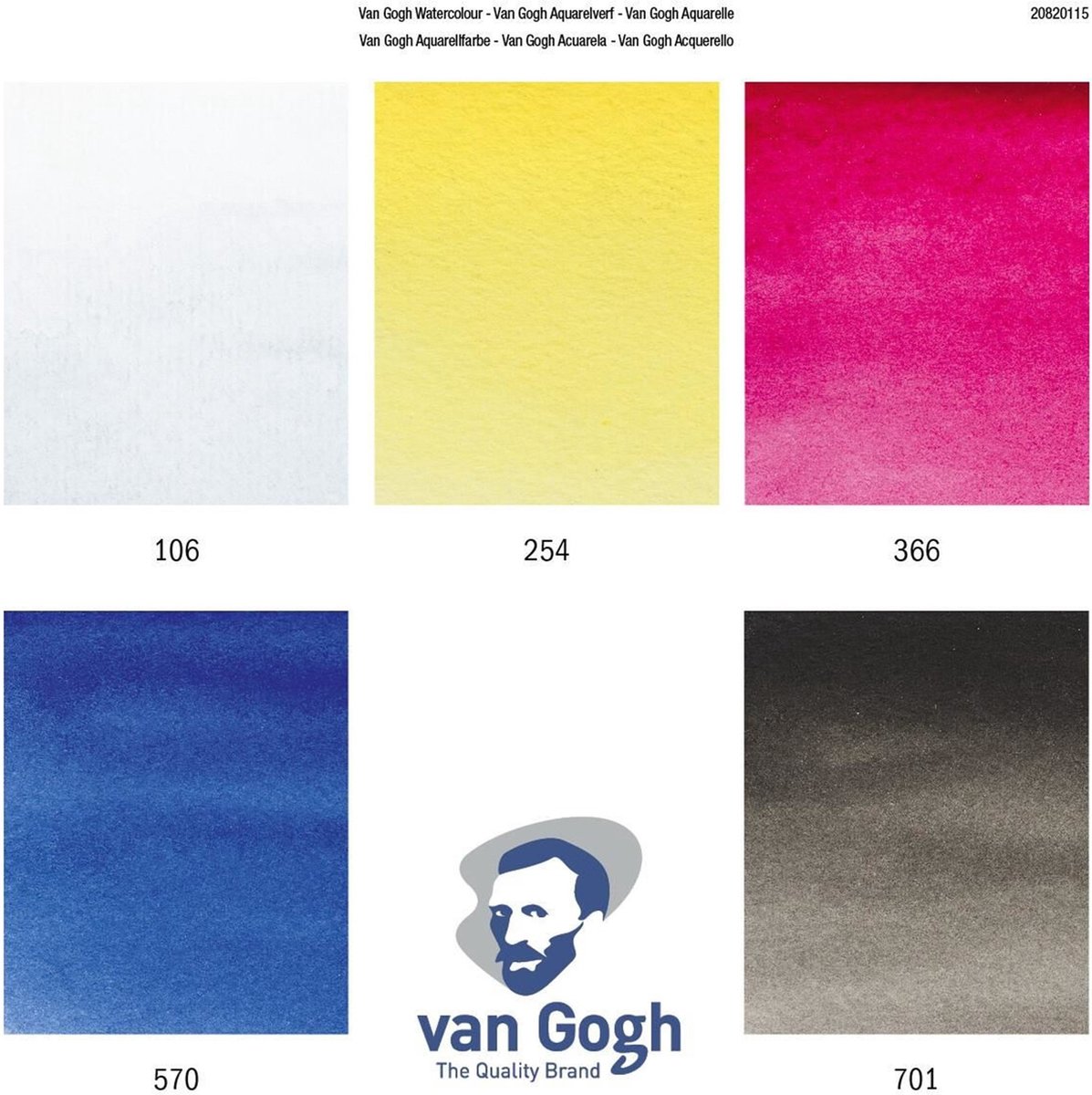 Van Gogh Aquarelverf primaire mengset  5 x 10 ml tubes