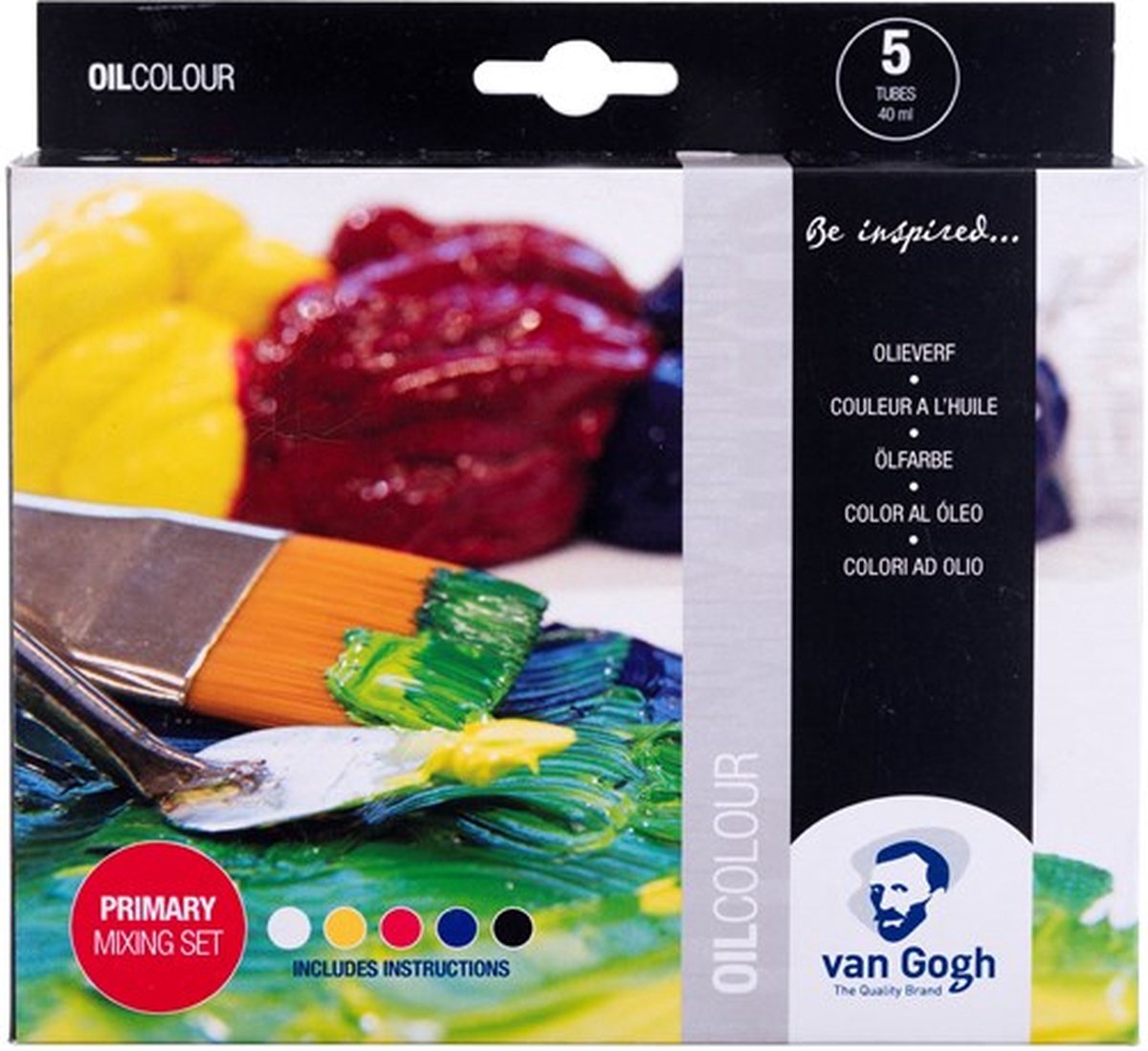 Van Gogh olieverf, primaire mengset van 5 x 40 ml