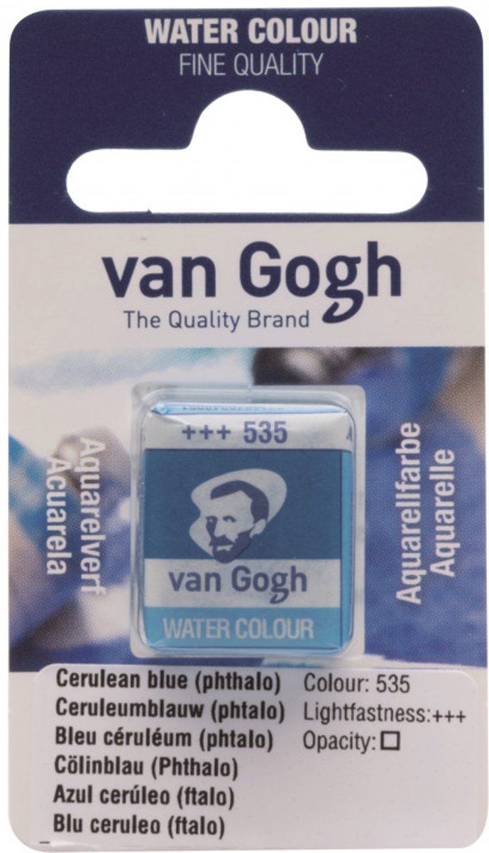 van Gogh water colour napje Cerulean Blue (Phthalo) (535