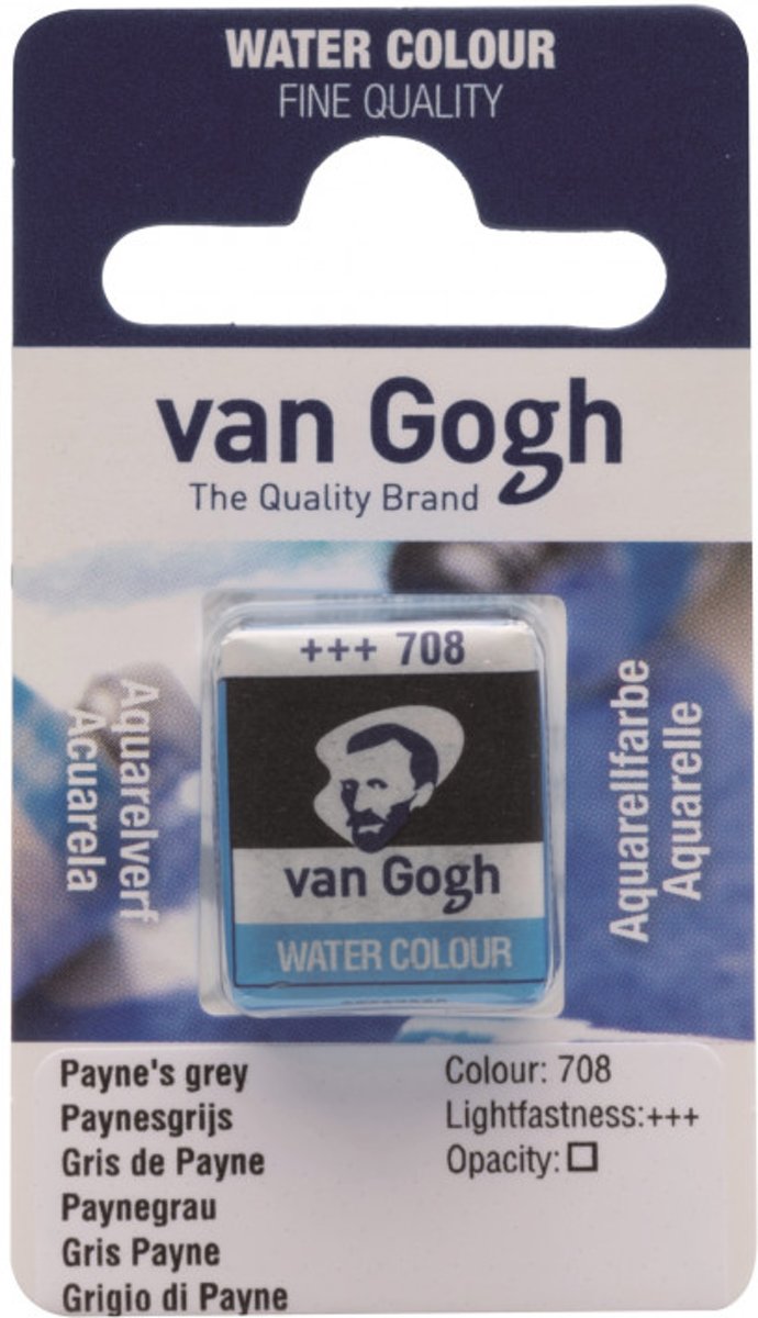 van Gogh water colour napje Paynes Grey (708)