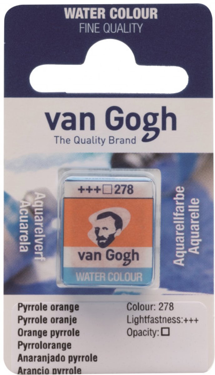 van Gogh water colour napje Pyrrole Orange (278)