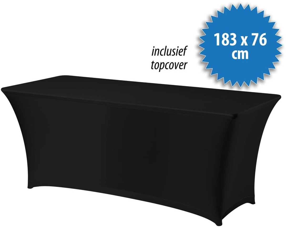 Cover Up   Stretch - 183x76cm - Incl. Topcover - Zwart