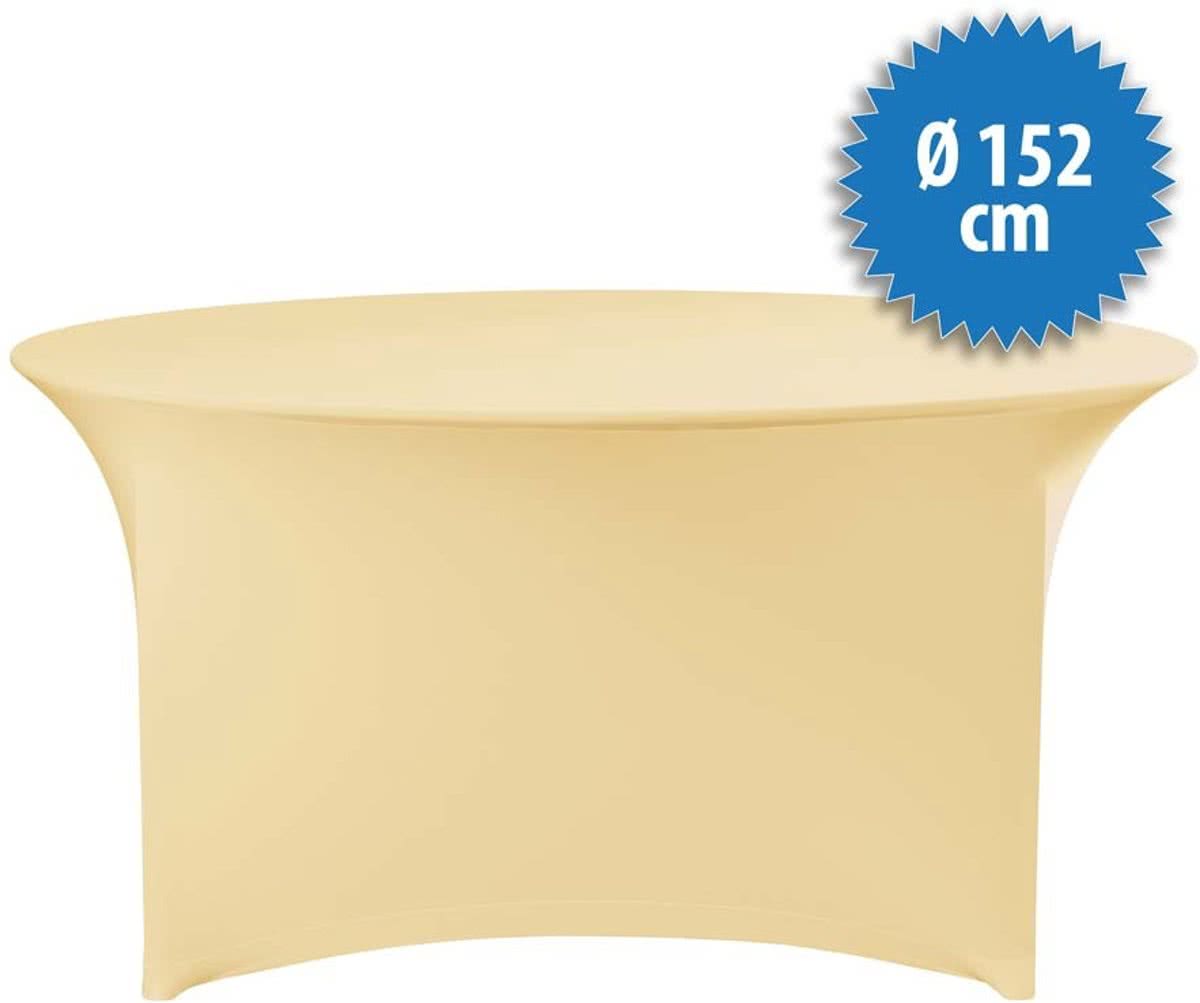 Tafelrok Stretch Ø 152 cm incl. topcover, kleur cream