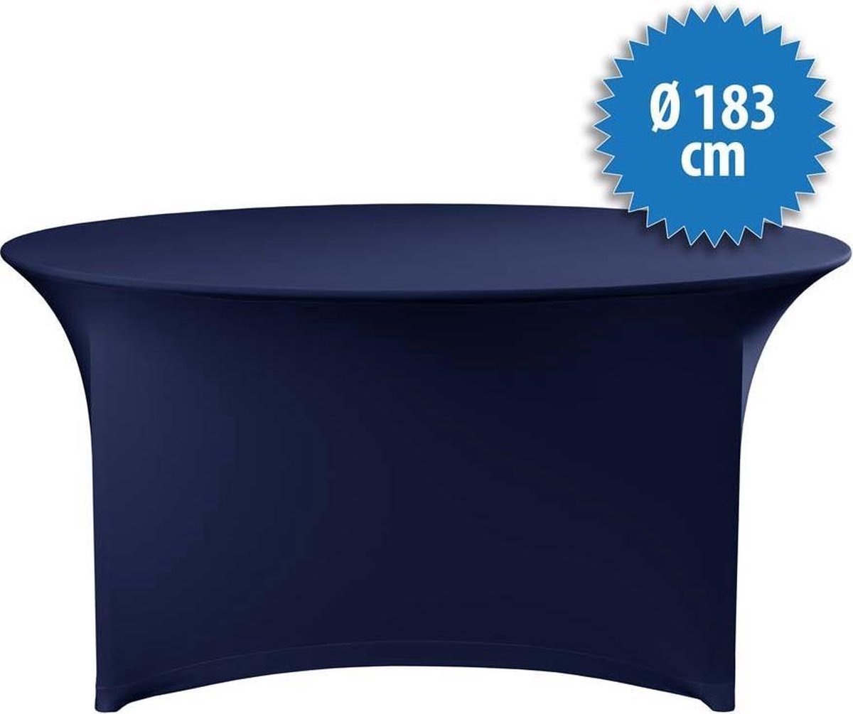   Stretch Ø 183 cm incl. topcover, kleur donkerblauw