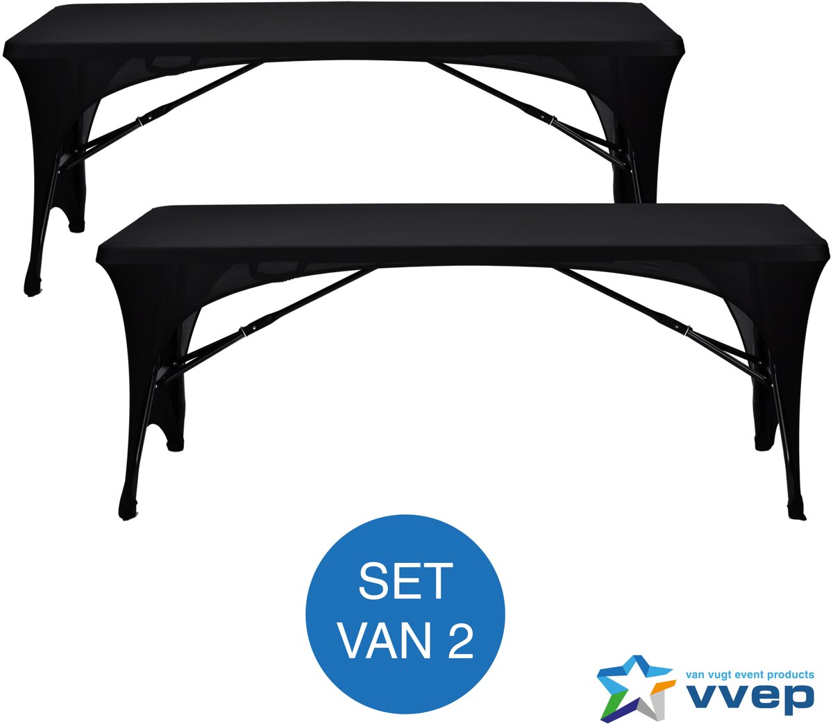   Style Open - Set van 2 - 183x76 cm - Zwart
