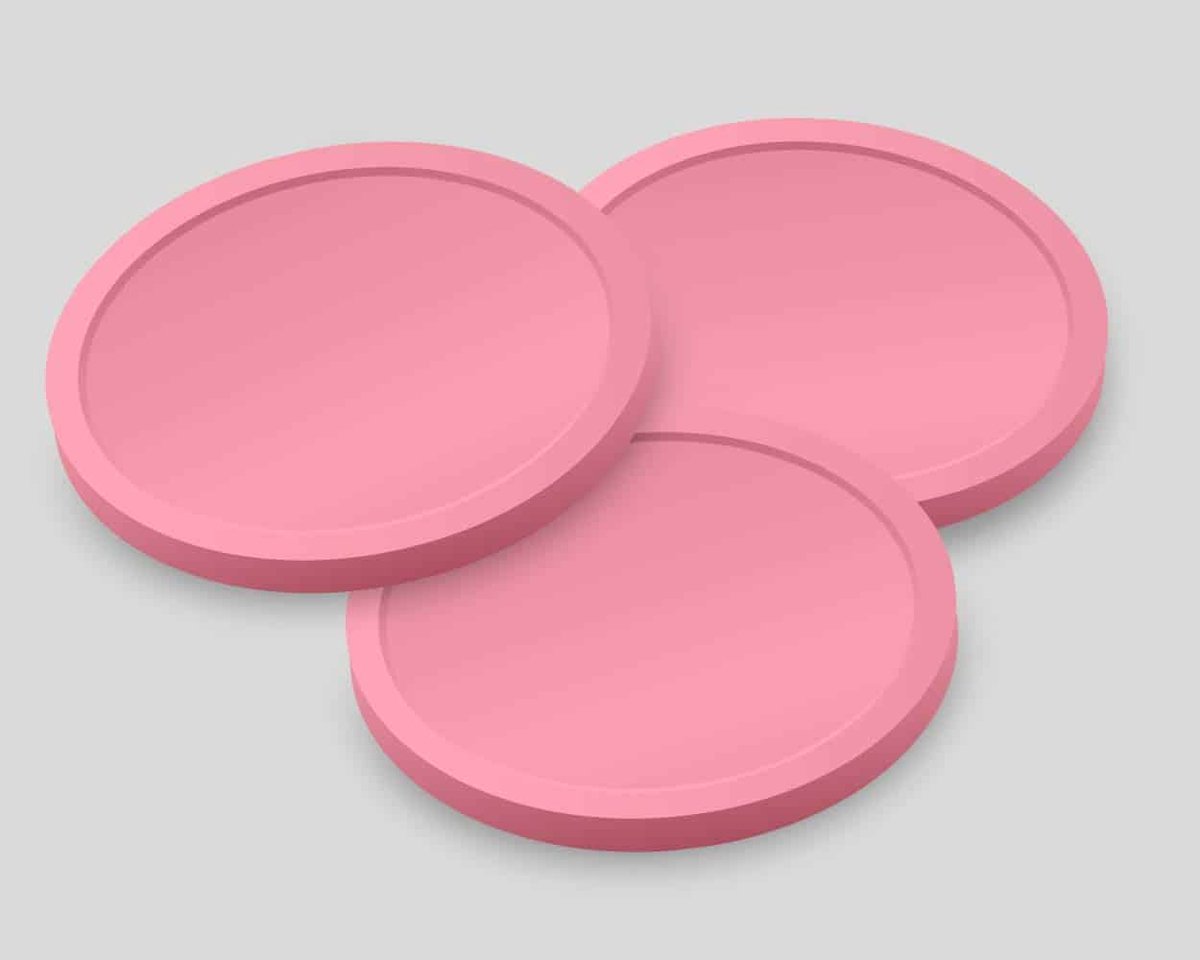 Blanco Consumptiemunten 29mm / Betaalmunten (per 3000 stuks) - ROZE