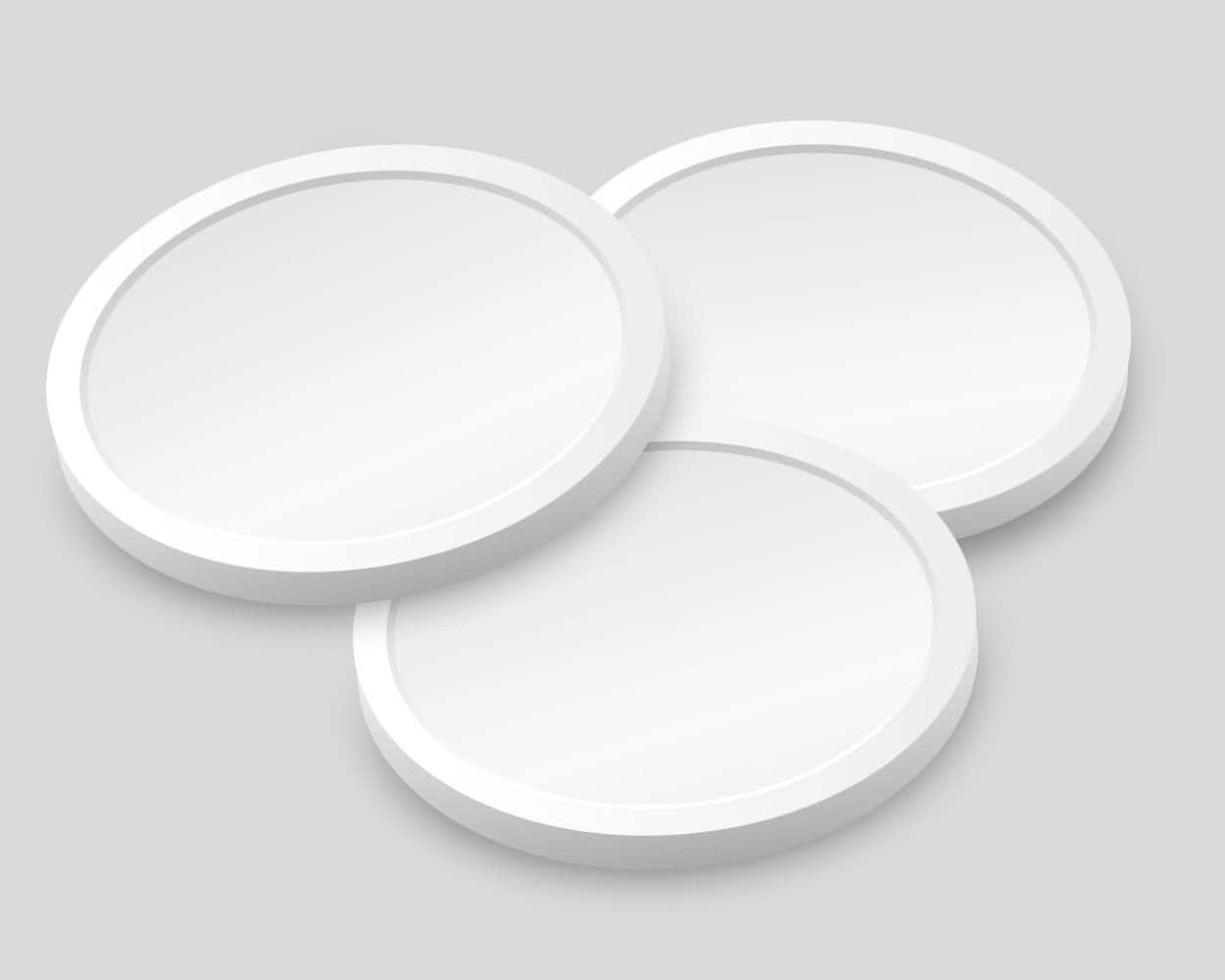 Blanco Consumptiemunten 29mm / Betaalmunten (per 500 stuks) - WIT