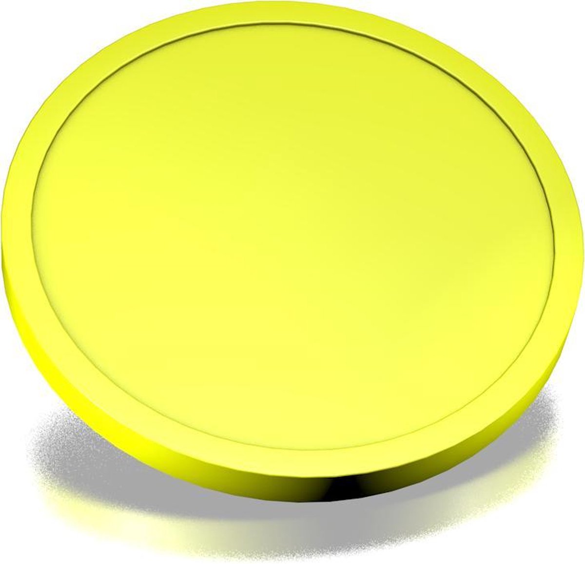 Blanco Winkelwagenmunten 23mm / Betaalmunten (per 250 stuks) - FLUOR GEEL