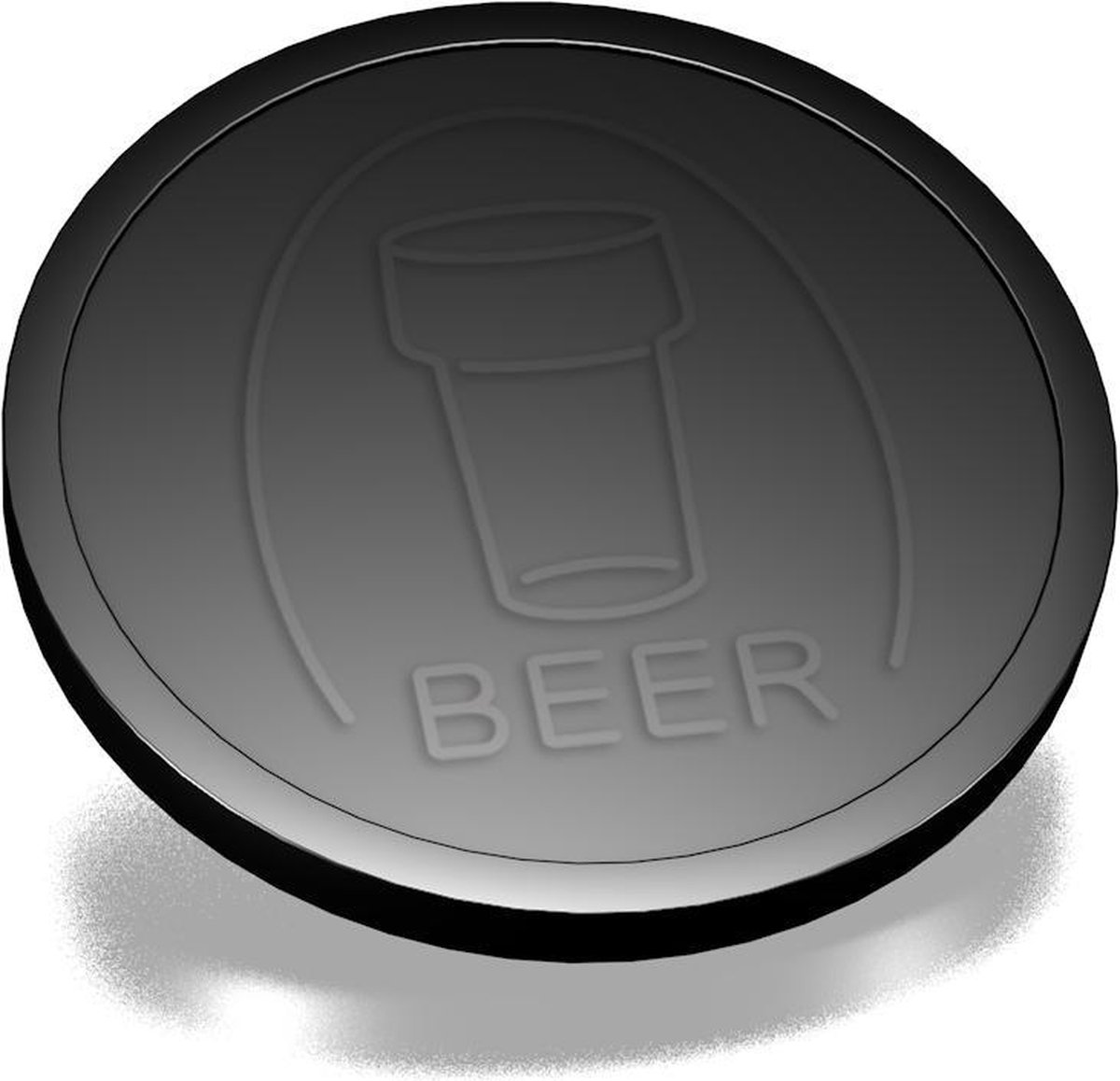 Reliëfmunten Bier 29mm / Consumptiemunten / Betaalmunten (per 250 stuks) - ZWART