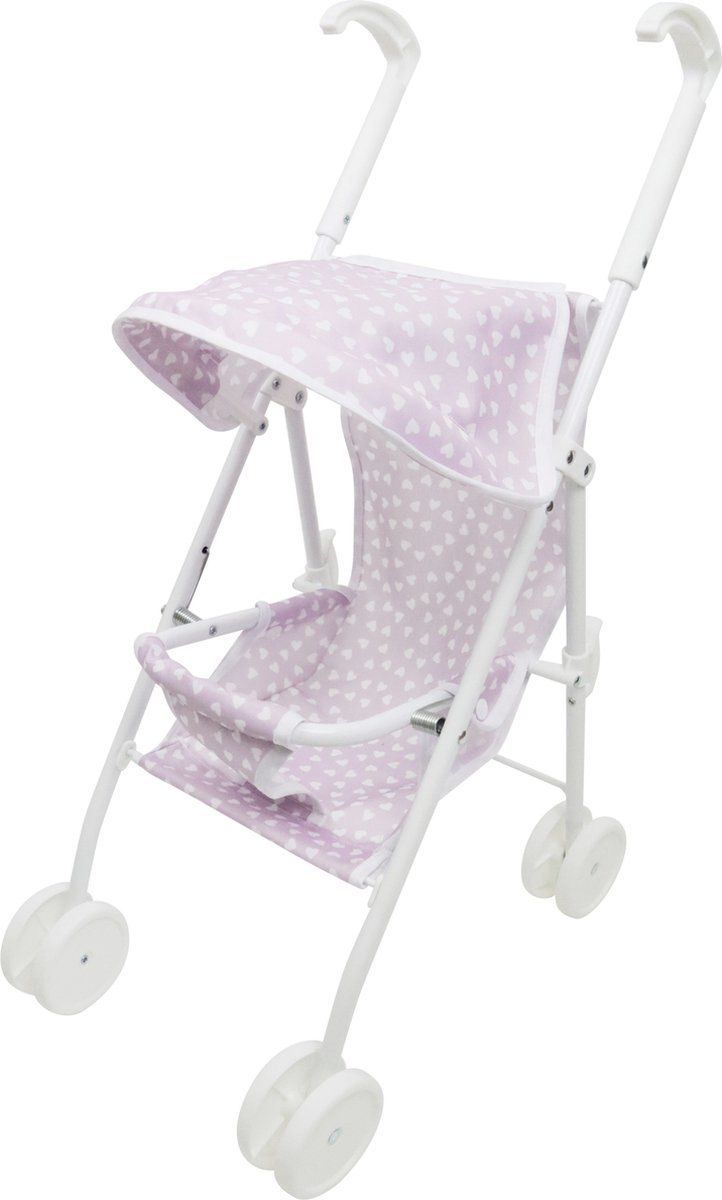 Speelgoed buggy lila hartjes -  