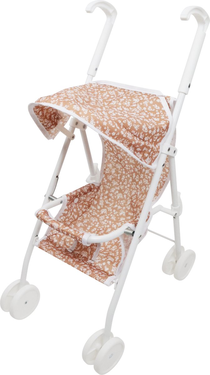 Speelgoed buggy terra bloemen   - Stijlvolle poppenwagen.