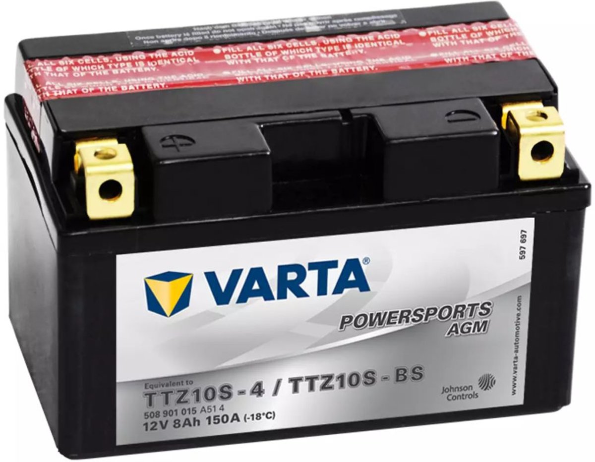 Varta Motor AGM Powersports Accu / Batterij TTZ10S-4/TTZ10S-BS