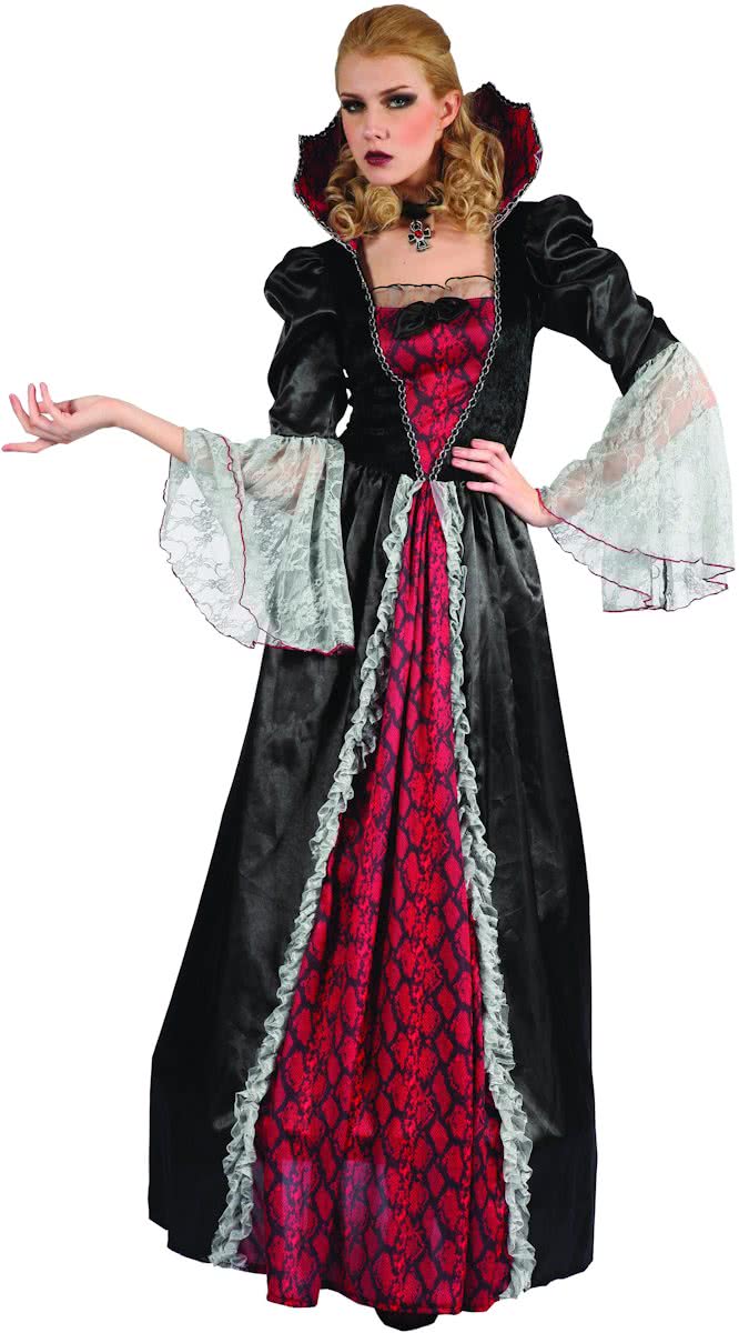 Bordeaux vampier kostuum voor vrouwen - Verkleedkleding - Maat S