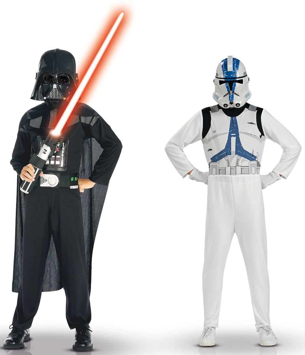 Darth Vader en Clone trooper Star Wars� pak voor kinderen - Verkleedkleding - 116/128